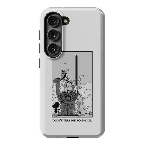 Don't Tell Me To Smile (Queen Of Swords Tarot) Phone Case